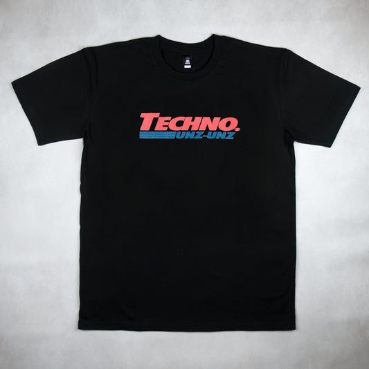 Classy Duds Long Sleeve T-Shirts Techno Long Sleeve/Short Sleeve Black Tee