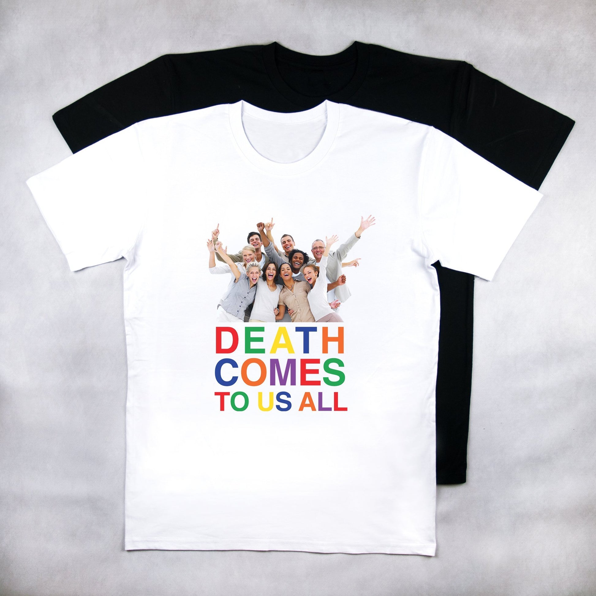 Classy Duds Short Sleeve T-Shirts S / Black / Standard Death Comes To Us All Tee