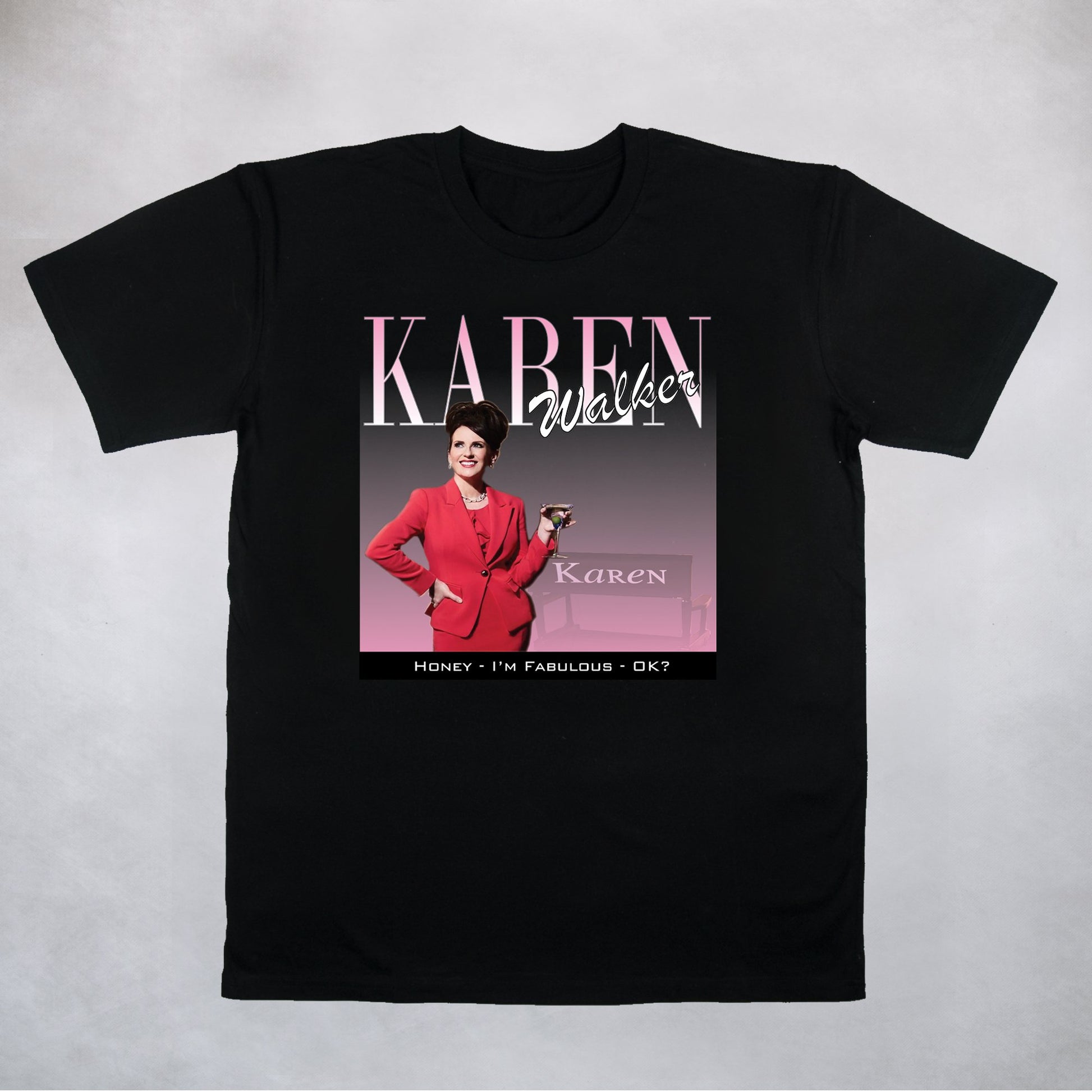 Classy Duds Short Sleeve T-Shirts S / Black / Standard Karen Walker Commemorative Classic Tee