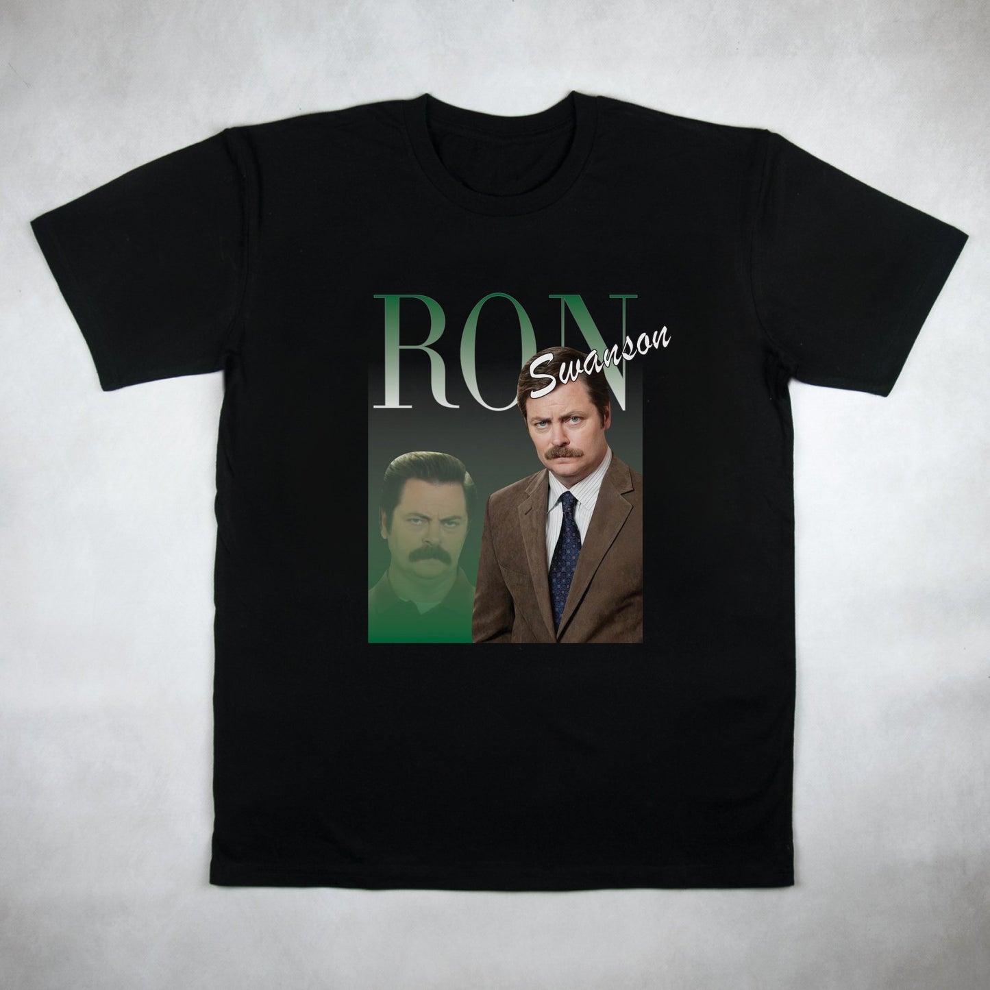 Classy Duds Short Sleeve T-Shirts S / Black / Standard Ron Swanson Commemorative Classic Tee