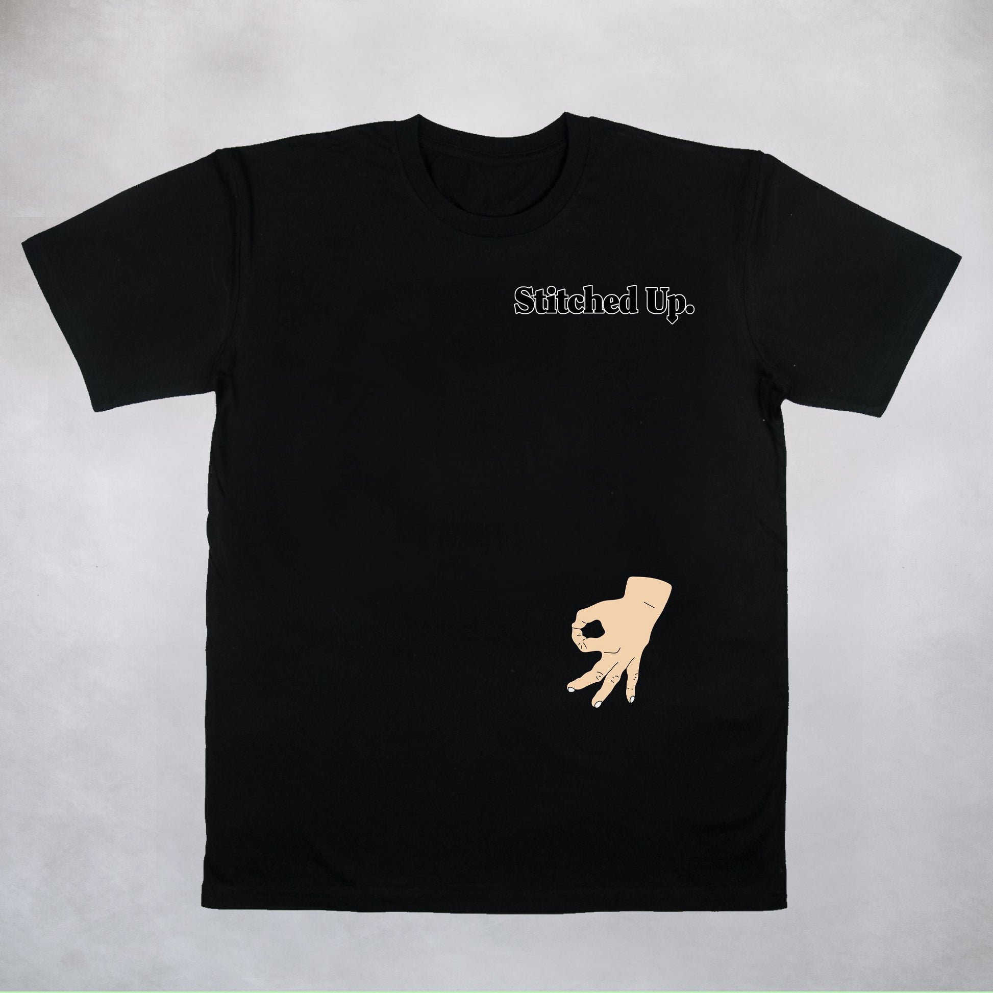 Classy Duds Short Sleeve T-Shirts S / Black / Standard Stitched Up Tee