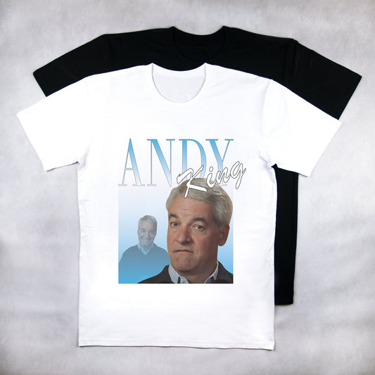 Classy Duds Short Sleeve T-Shirts S / White / Standard Andy King Commemorative Classic Tee