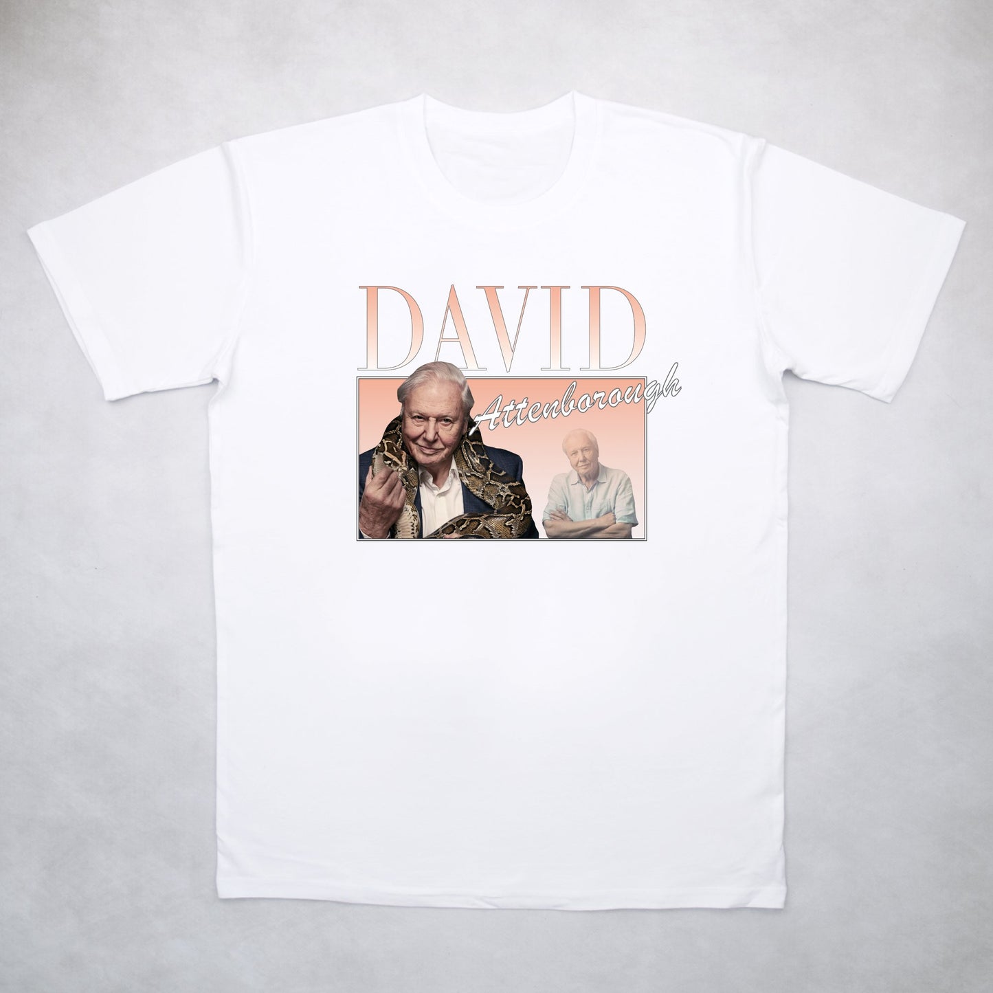 Classy Duds Short Sleeve T-Shirts S / White / Standard David Attenborough Commemorative Classics Tee
