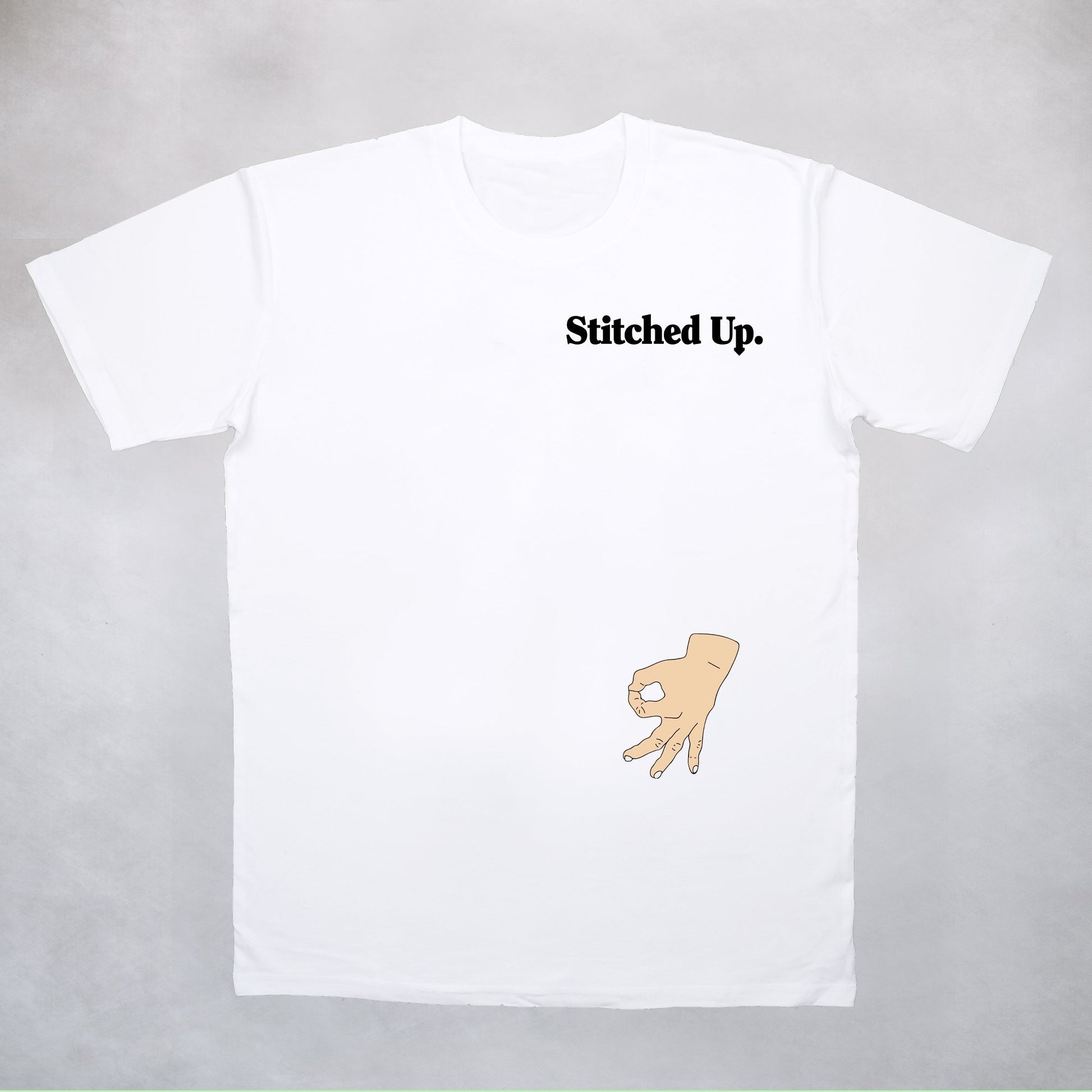 Classy Duds Short Sleeve T-Shirts S / White / Standard Stitched Up Tee