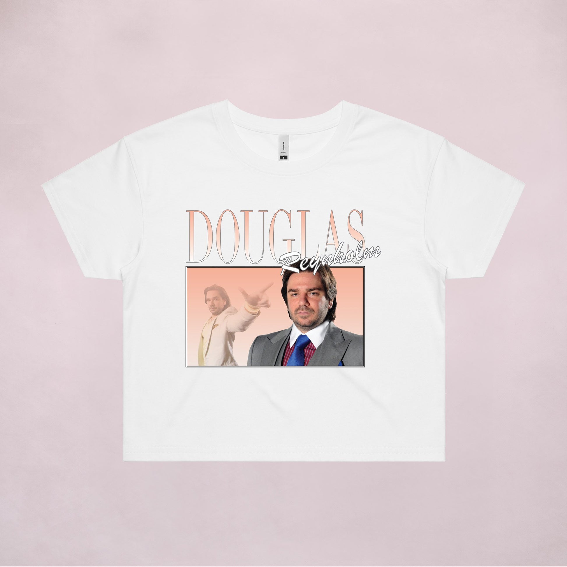 Ogo Merch Crop Tees White / Extra Small Douglas Reynholm Commemorative Classic Crop Tee