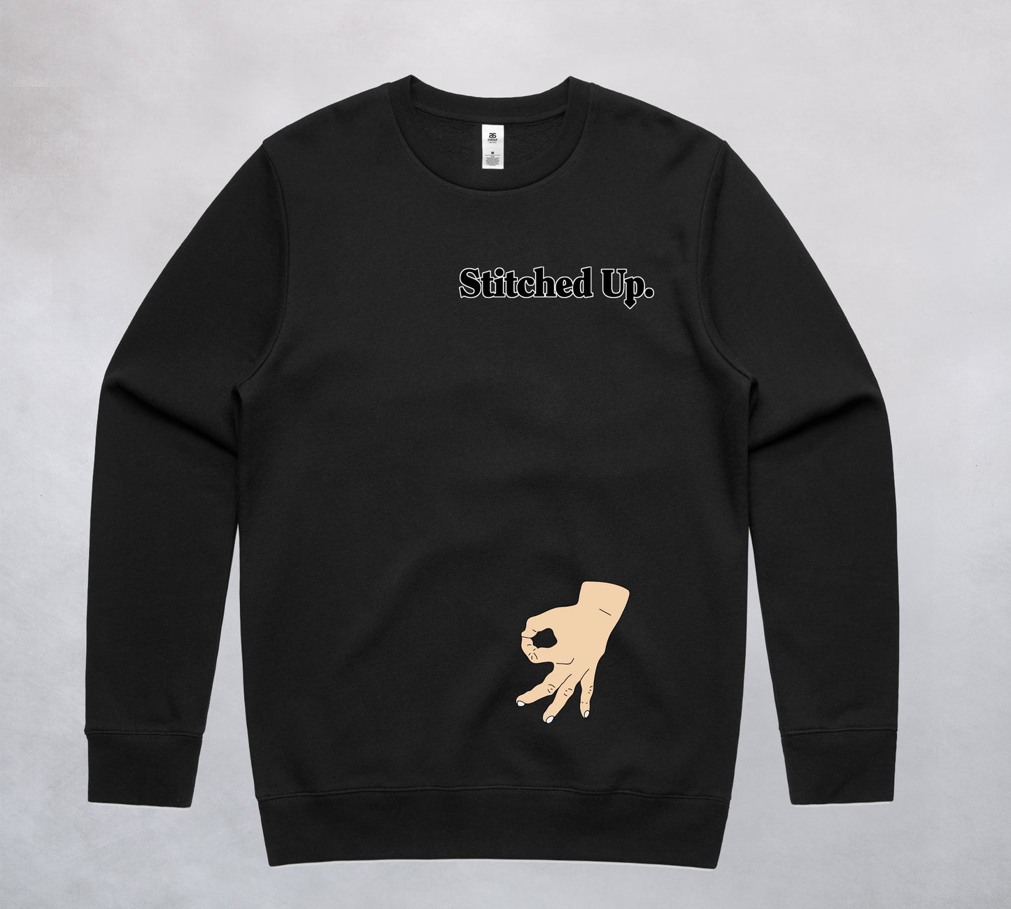 Ogo Merch Jumpers Black / Extra Small Stitched Up Jumper